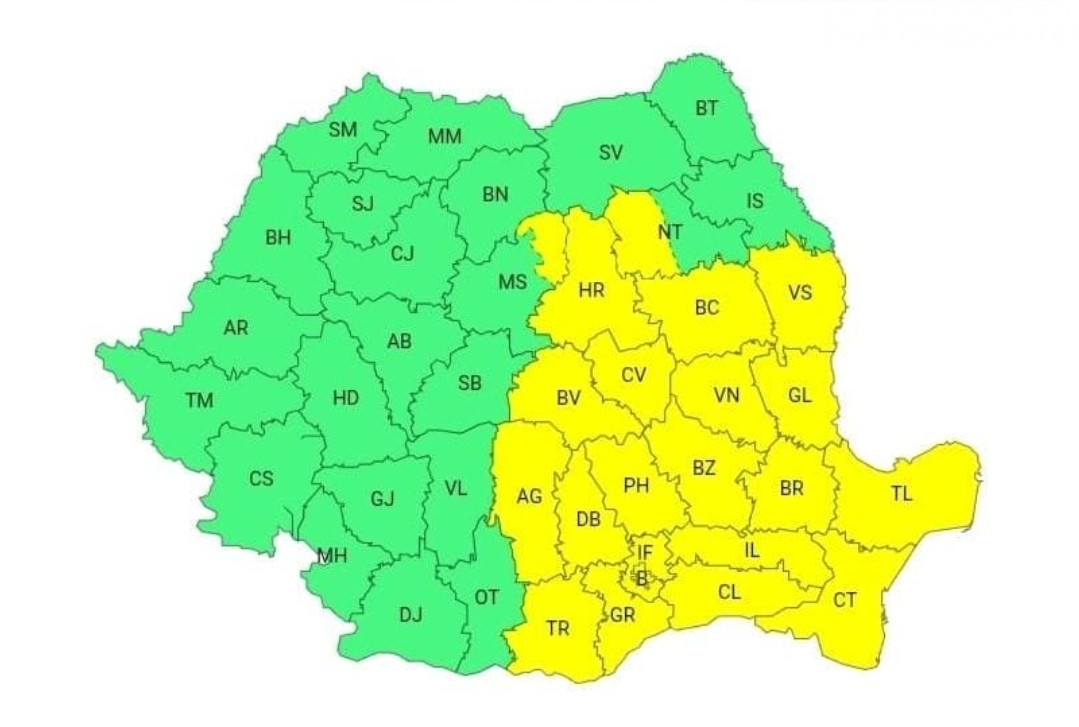 You are currently viewing METEO: COD GALBEN de ploi însemnate cantitativ în județul Dâmbovița!