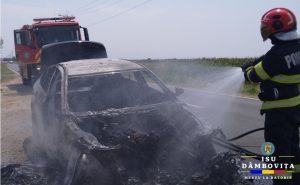 Read more about the article Un autoturism a fost mistuit de flăcări, în localitatea Dobra!