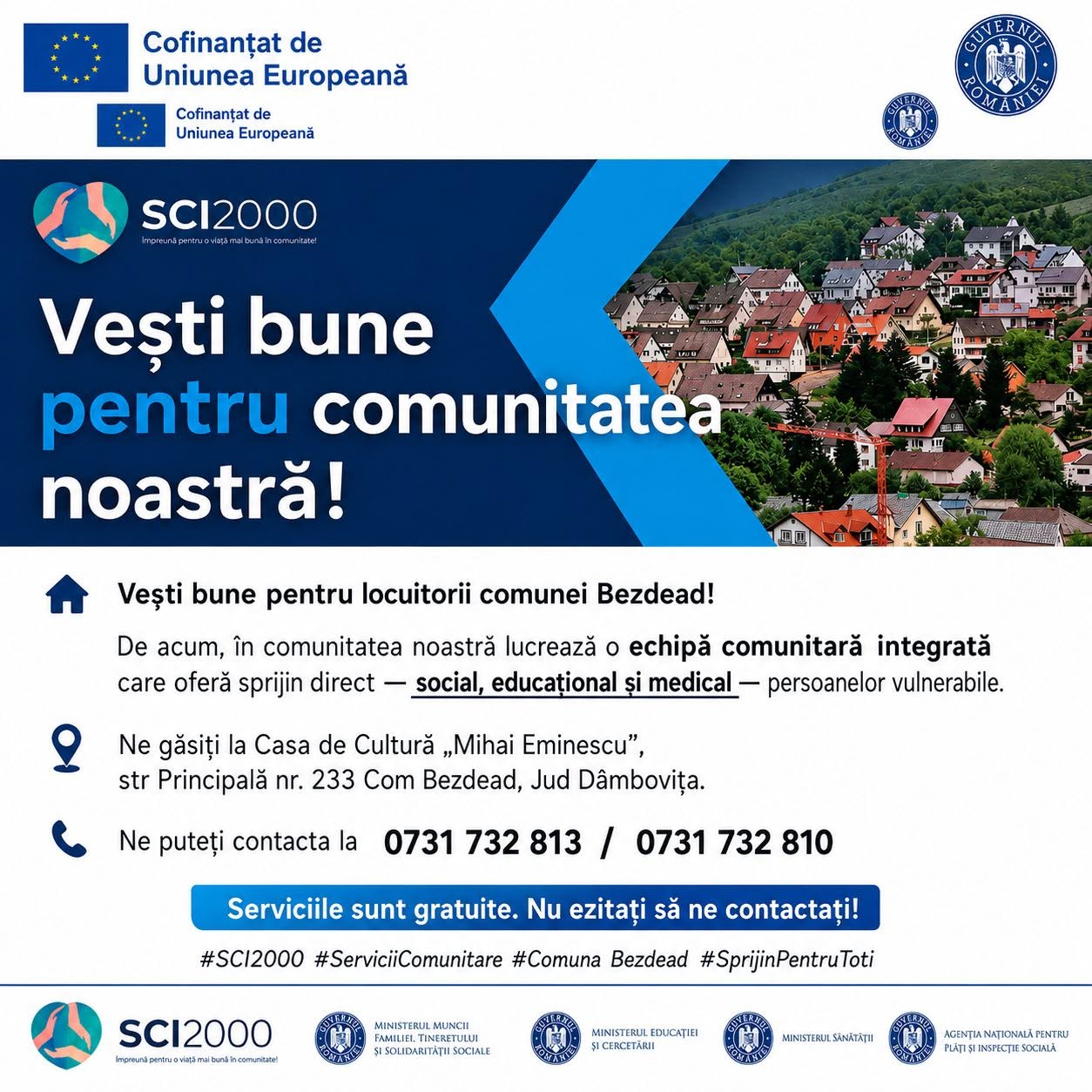 You are currently viewing Echipa comunitară integrată își începe activitatea la Bezdead. Sprijin gratuit pentru persoanele vulnerabile