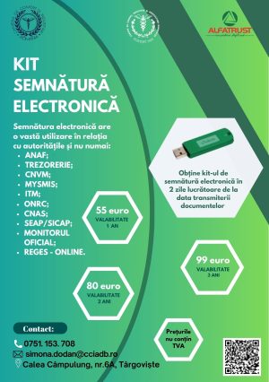 Read more about the article Camera de Comerț Dâmbovița facilitează obținerea semnăturii electronice calificate în 24 de ore