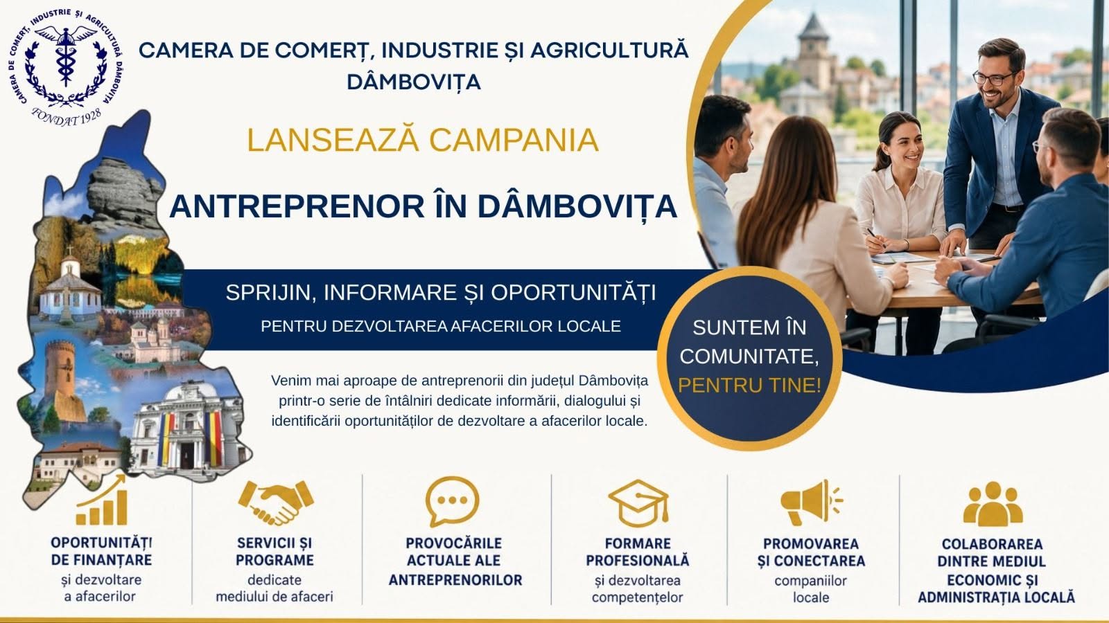 You are currently viewing CCIA Dâmbovița vine mai aproape de mediul de afaceri prin campania „Antreprenor în Dâmbovița”