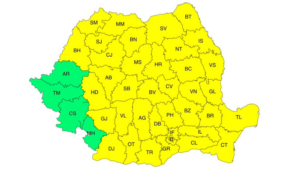 You are currently viewing ANM a emis Cod Galben de furtuni pentru Dâmbovița. Sunt anunțate vijelii, grindină și ploi torențiale