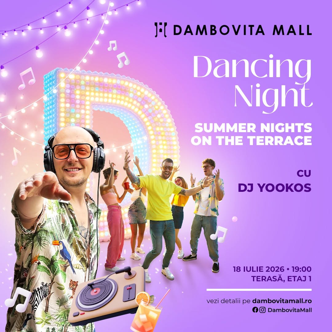 You are currently viewing Seară cu muzică și dans la Dâmbovița Mall. DJ YOOKOS mixează pe terasa centrului comercial, în weekend