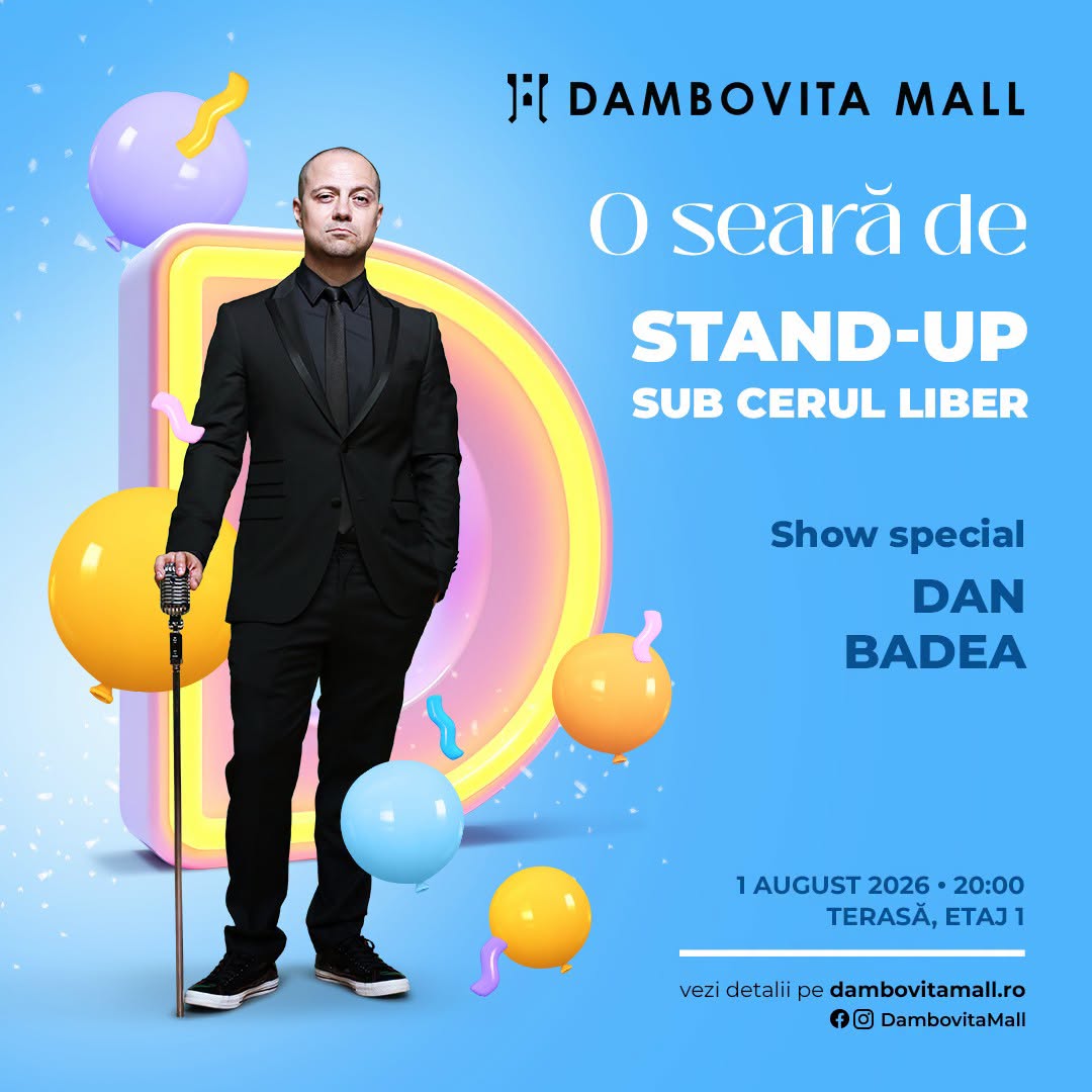 You are currently viewing Dan Badea aduce stand-up comedy la Dâmbovița Mall. Show în aer liber, pe 1 august