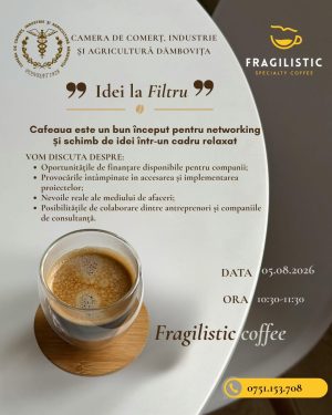 Read more about the article Idei de business la cafea. CCIA Dâmbovița organizează o nouă ediție „Idei la Filtru”