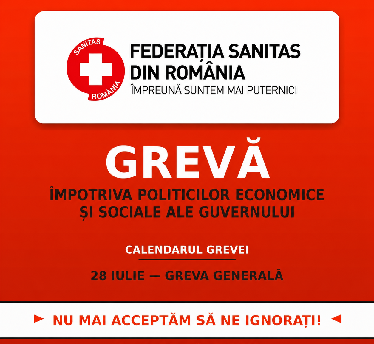 You are currently viewing Sindicaliștii SANITAS din Dâmbovița intră în grevă generală, săptămâna viitoare. Ce trebuie să știe pacienții