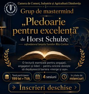 Read more about the article De la „merge și așa”, la excelență. CCIA Dâmbovița organizează un grup de Mastermind pentru antreprenori și manageri