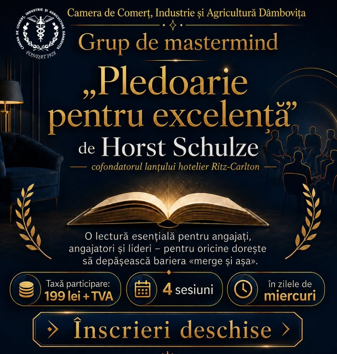 You are currently viewing De la „merge și așa”, la excelență. CCIA Dâmbovița organizează un grup de Mastermind pentru antreprenori și manageri