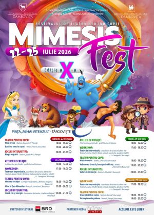 Read more about the article „Mimesis Fest” revine la Târgoviște. Patru zile de teatru, ateliere și jocuri pentru cei mici, cu acces gratuit