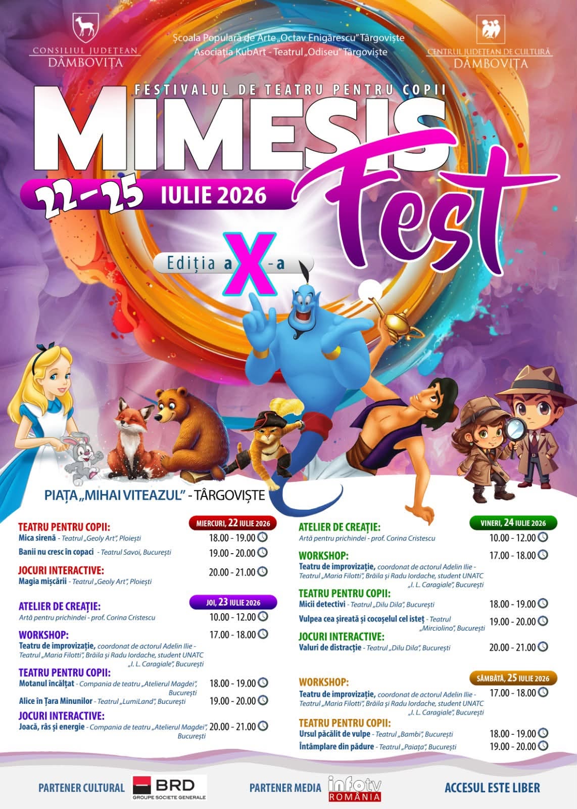 You are currently viewing „Mimesis Fest” revine la Târgoviște. Patru zile de teatru, ateliere și jocuri pentru cei mici, cu acces gratuit