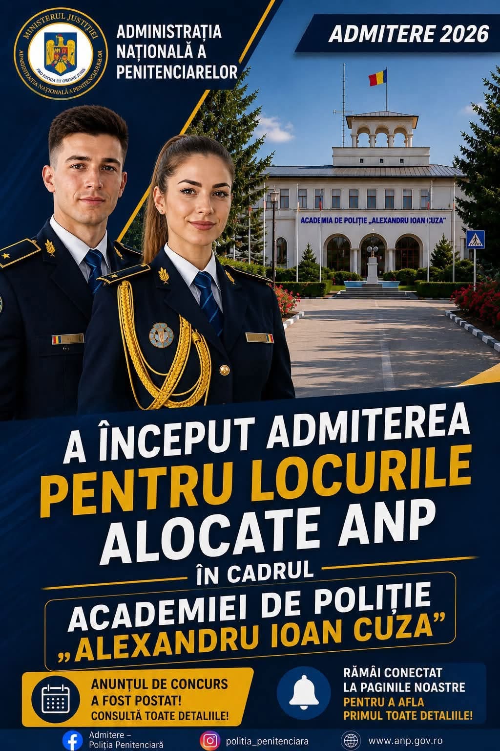 You are currently viewing Penitenciarul Mărgineni anunță începerea înscrierilor pentru admiterea la Academia de Poliție