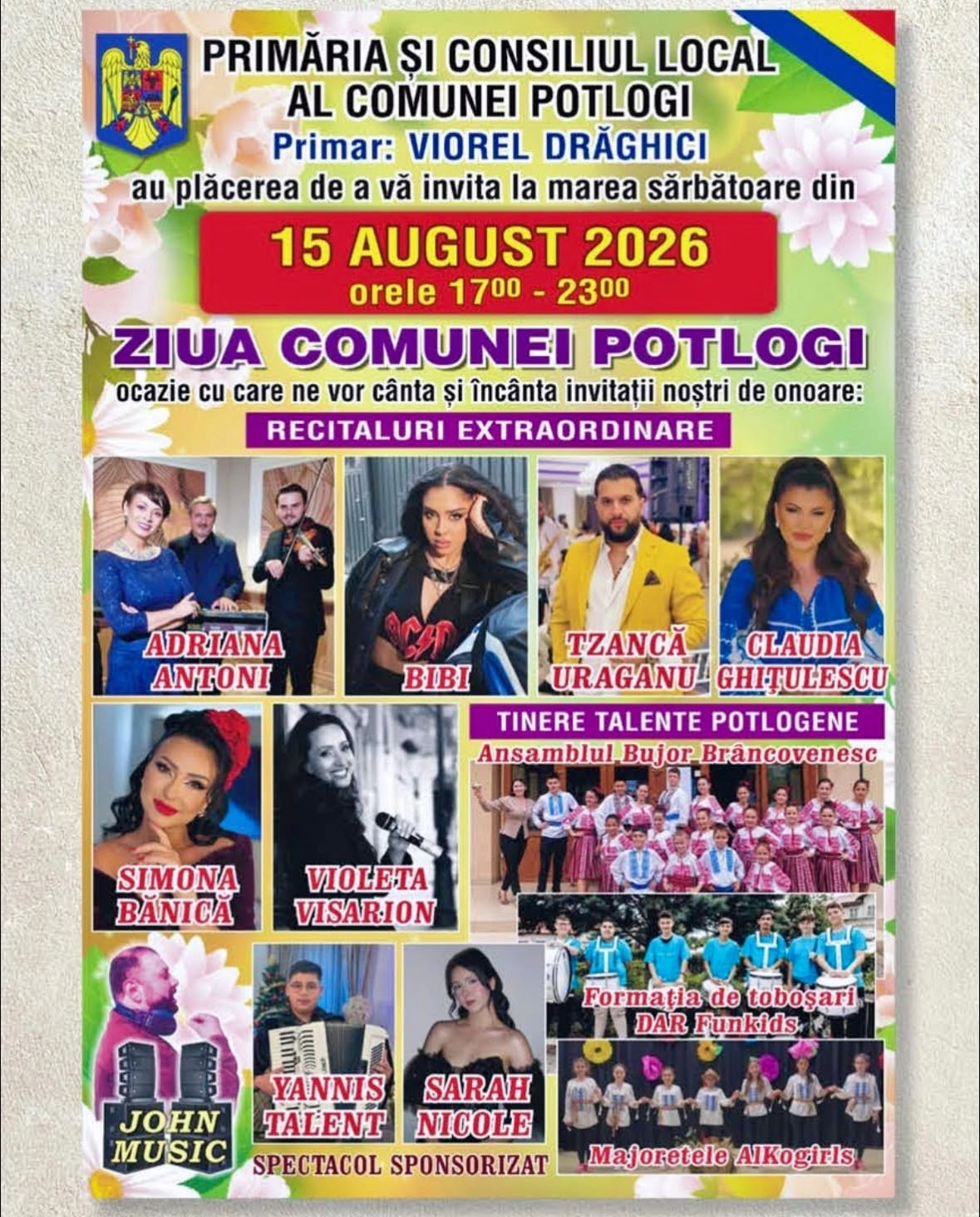 You are currently viewing Comunitatea din Potlogi se pregătește de sărbătoare. Două zile de evenimente, concerte, tradiții și competiții sportive, în perioada 15-16 august