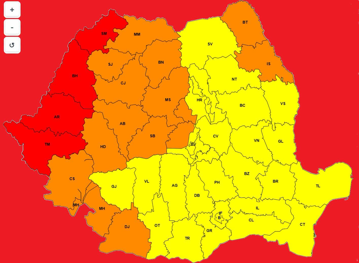 You are currently viewing Valul de căldură se extinde. Dâmbovița intră sub avertizare Cod galben