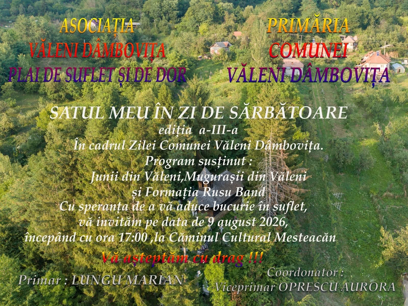 You are currently viewing „Satul meu în zi de sărbătoare” deschide ediția 2026 a Zilei Comunei Văleni-Dâmbovița