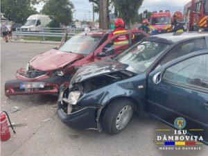 Read more about the article Accident rutier în municipiul Târgoviște! Un șofer a fost rănit!