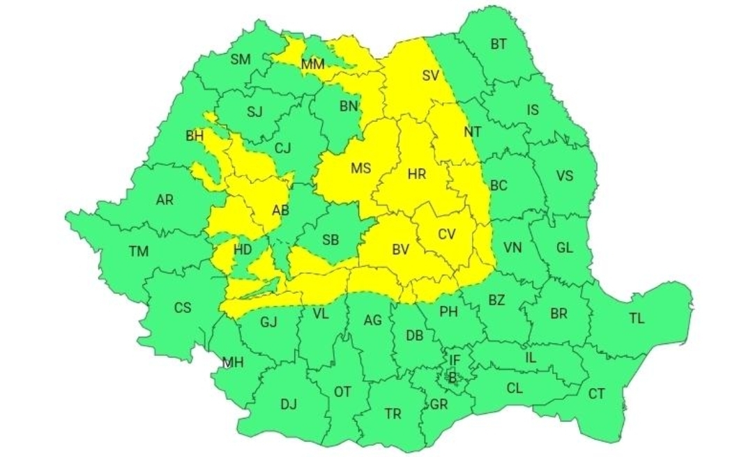 You are currently viewing METEO: Cod galben de instabilitate atmosferică, în zona montană a județului Dâmbovița!