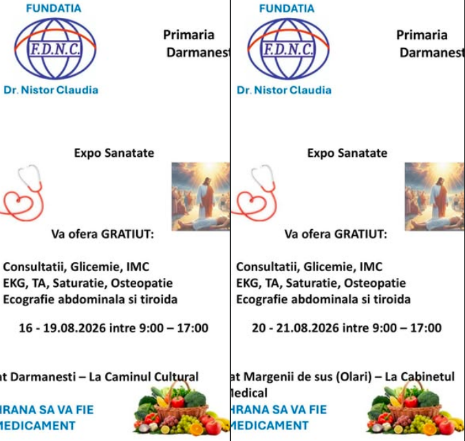 You are currently viewing Analize medicale gratuite pentru locuitorii din Dărmănești și Olari. Consultații, EKG și ecografii, printr-o campanie organizată în comună