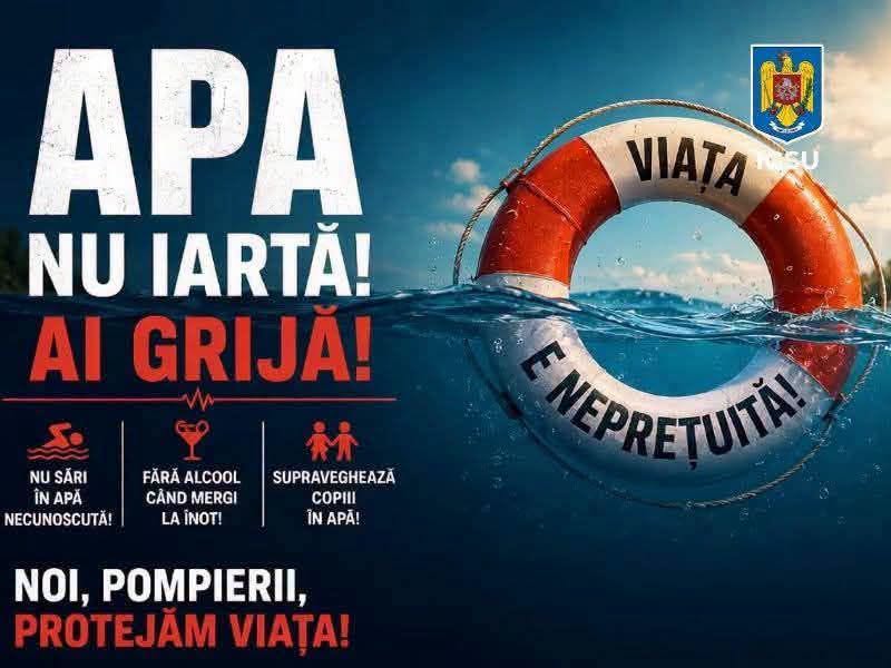 You are currently viewing Răcoarea poate ascunde pericole. Recomandările pompierilor dâmbovițeni pentru zilele caniculare