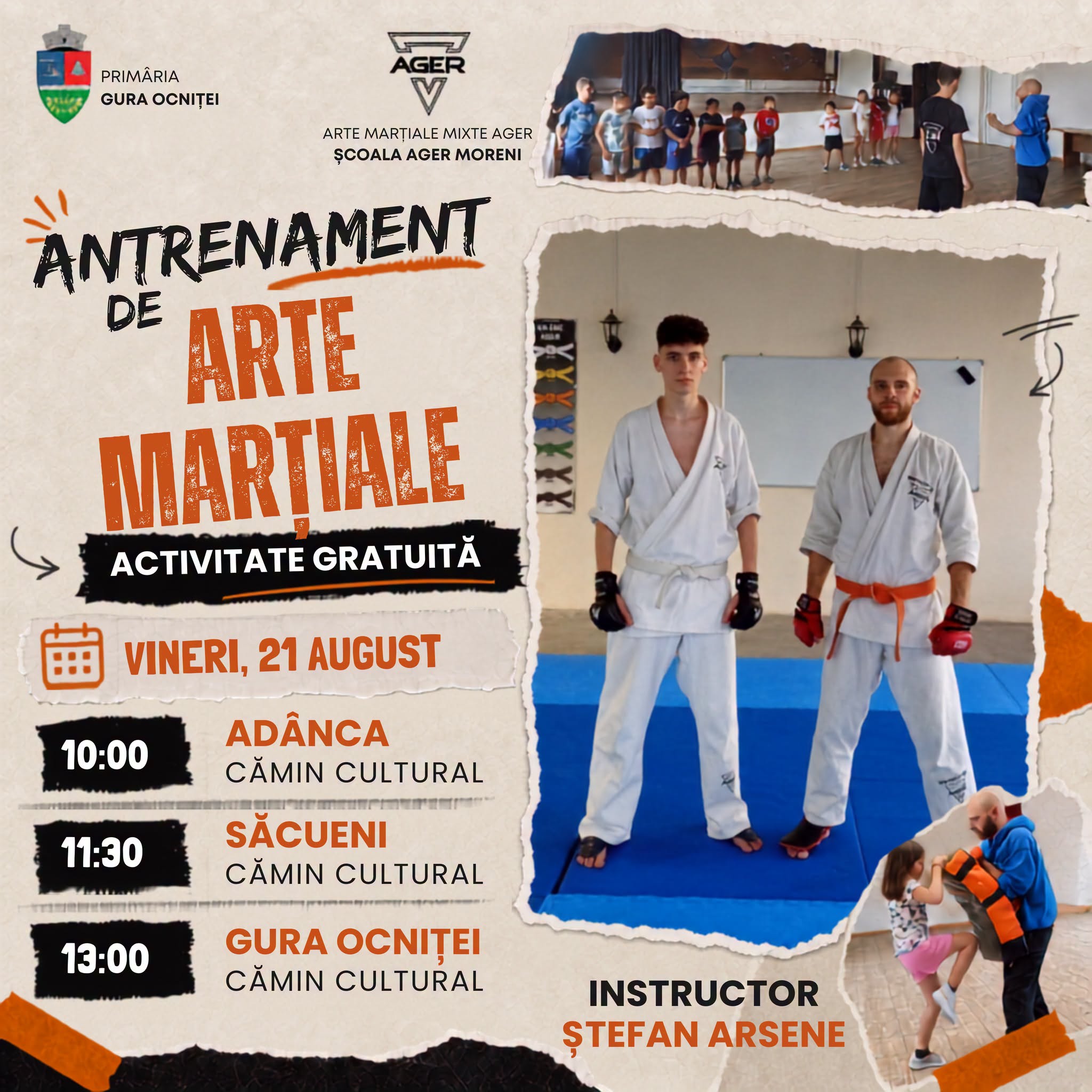 You are currently viewing Antrenamente gratuite de arte marțiale pentru copiii din Gura Ocniței, Adânca și Săcueni