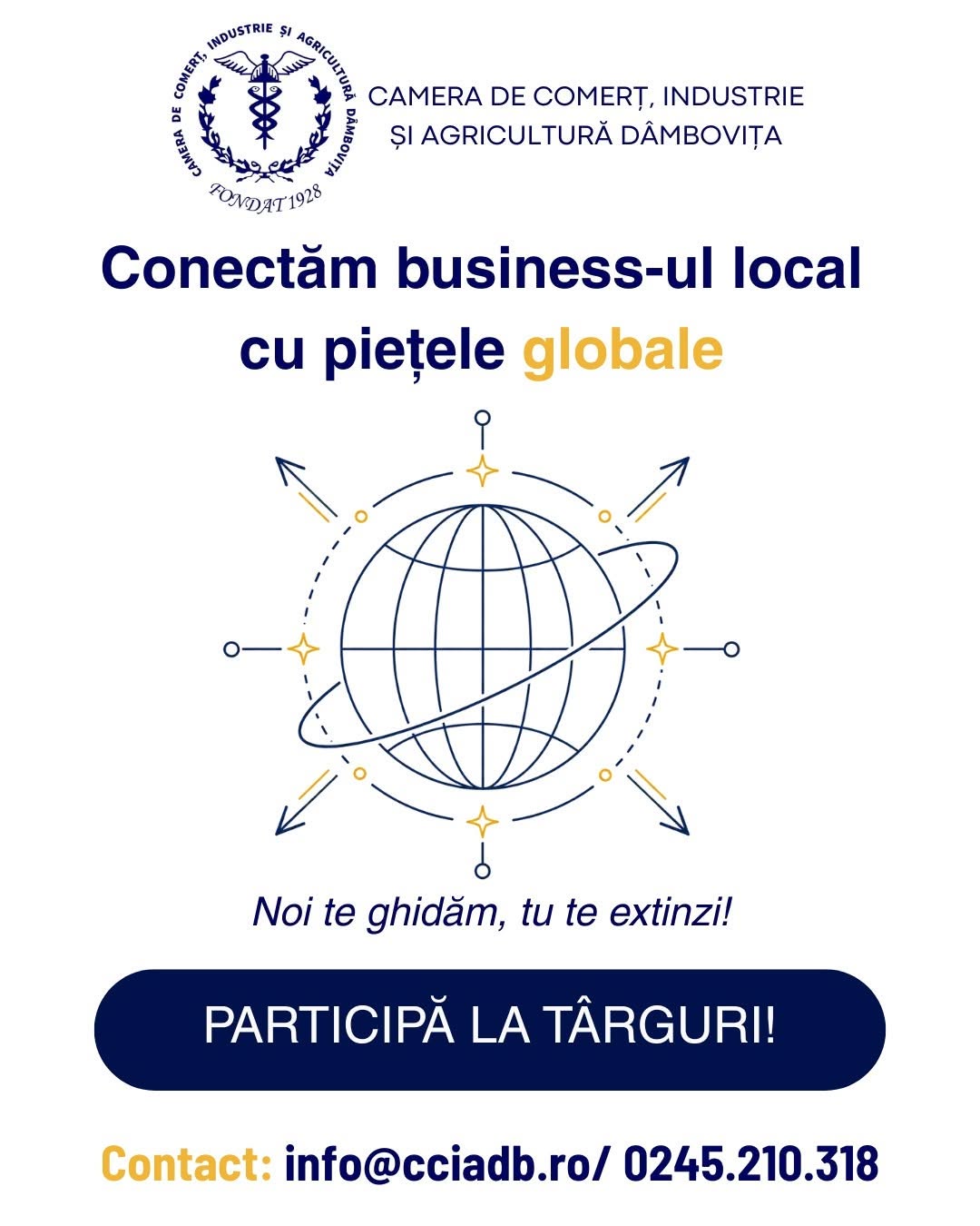 You are currently viewing Antreprenorii dâmbovițeni pot beneficia de sprijin pentru promovarea afacerilor pe piețele externe