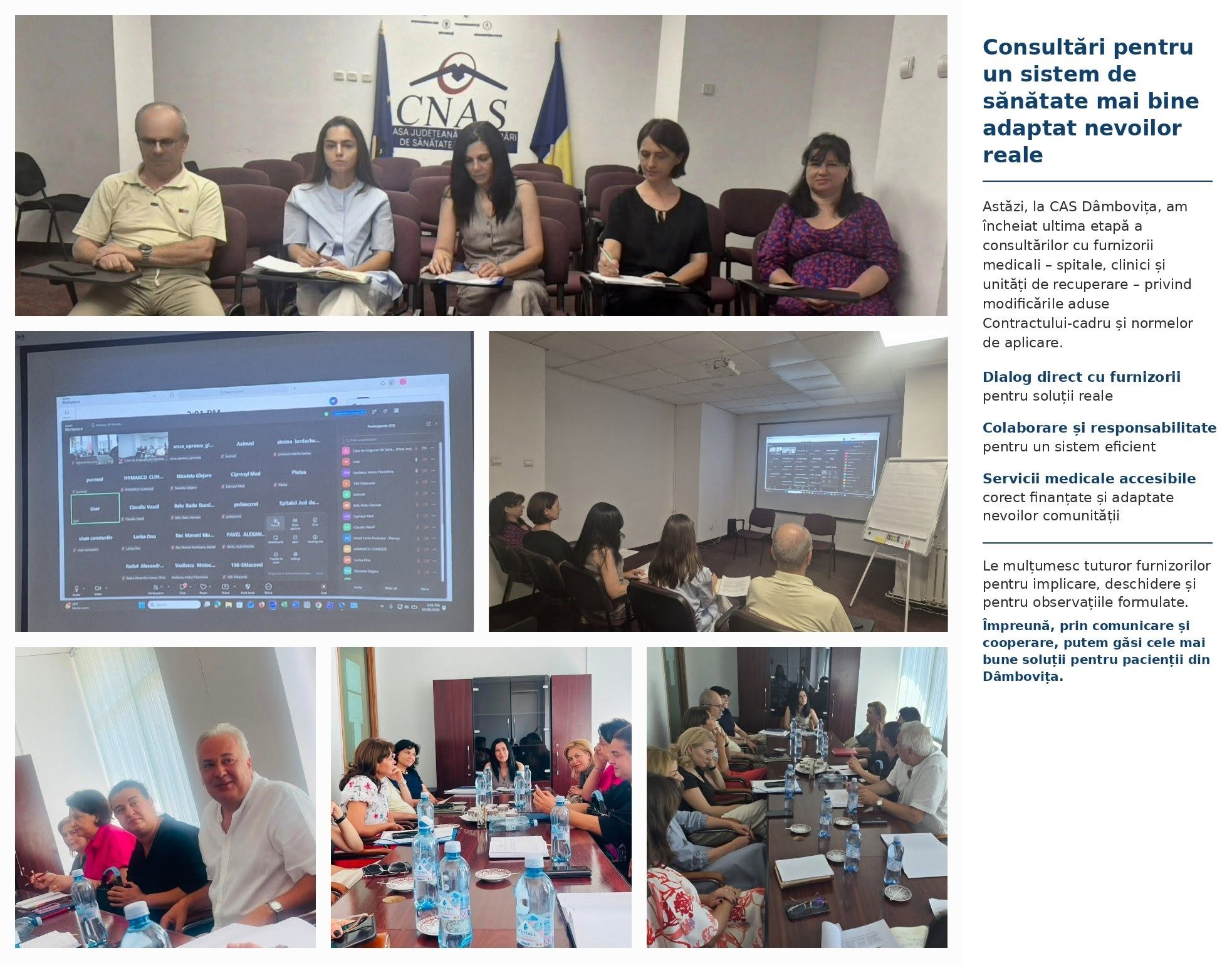 You are currently viewing CAS Dâmbovița a încheiat consultările cu furnizorii de servicii medicale privind modificările Contractului-cadru