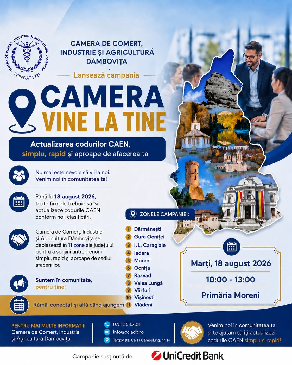 You are currently viewing Întâlnire cu antreprenorii din Moreni și localitățile învecinate, organizată de Camera de Comerț Dâmbovița
