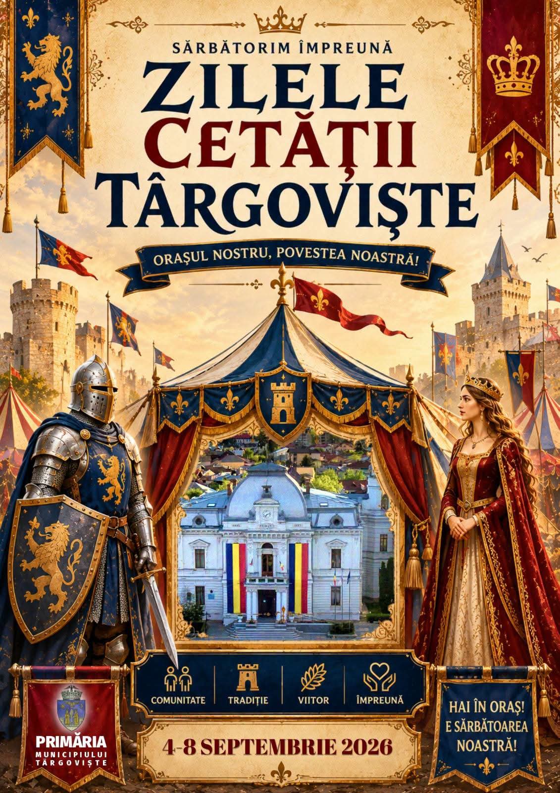 You are currently viewing Târgoviștea se pregătește de o nouă ediție a Zilelor Cetății. Program special pentru împlinirea a 630 de ani de la prima atestare documentară