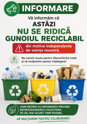 Read more about the article Colectarea deșeurilor reciclabile din Petrești, amânată astăzi. Primăria anunță că serviciul va fi reprogramat