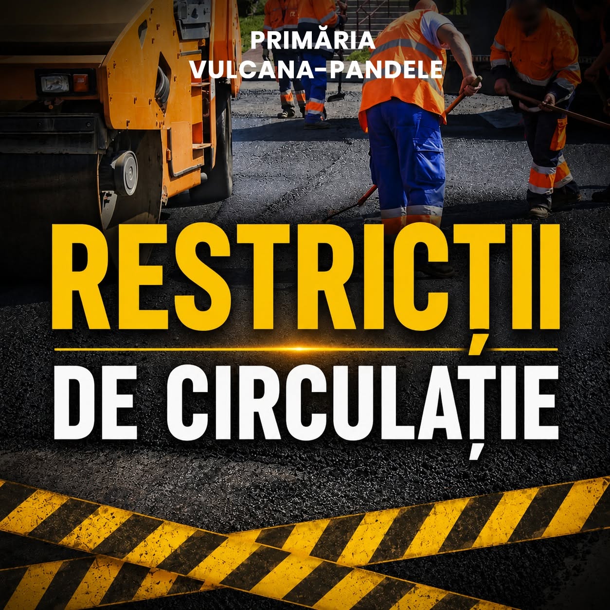 You are currently viewing Restricții de circulație marți, în Vulcana-Pandele. Se asfaltează DJ 712 în zona Primăriei
