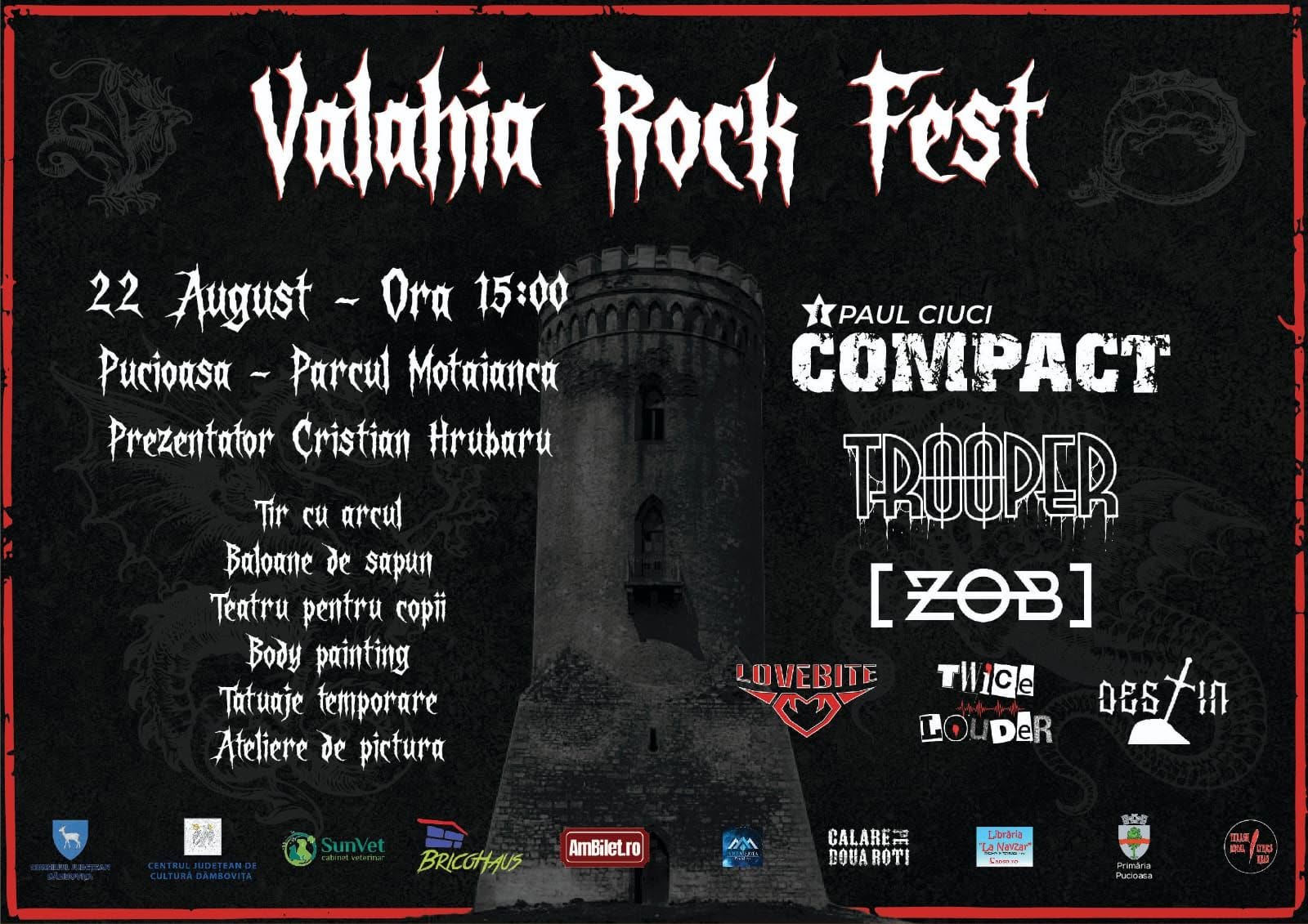 You are currently viewing Astăzi, Pucioasa dă volumul mai tare! Trooper, ZOB și Compact urcă pe scena Valahia Rock Fest