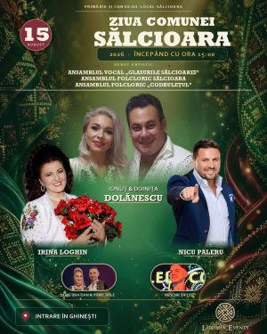 Read more about the article Ziua Comunei Sălcioara va fi sărbătorită pe 15 august. Irina Loghin, Ionuț și Doinița Dolănescu, printre invitați