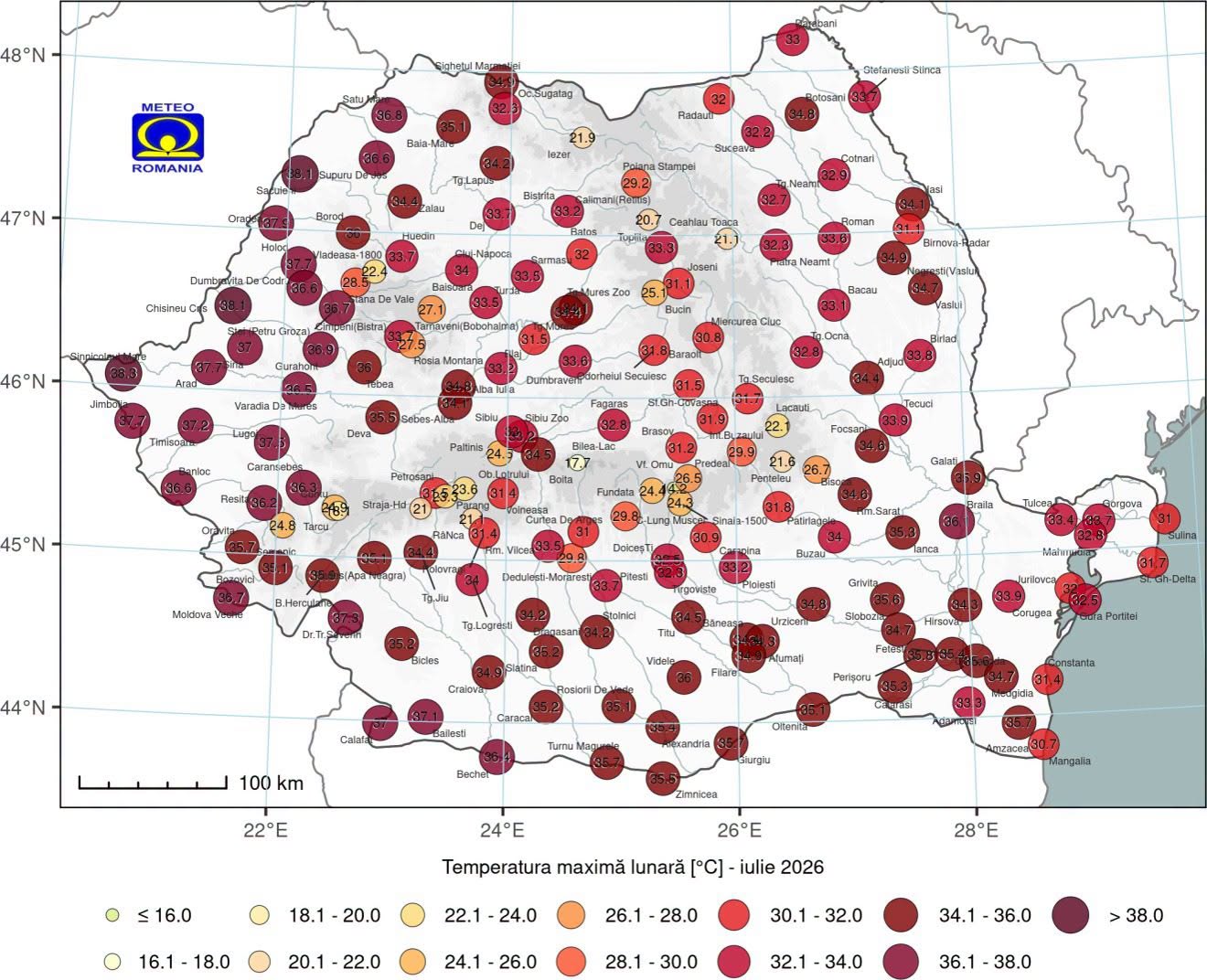 You are currently viewing Recorduri meteo în iulie: îngheț pe Vârful Omu și peste 35 de grade în sudul țării