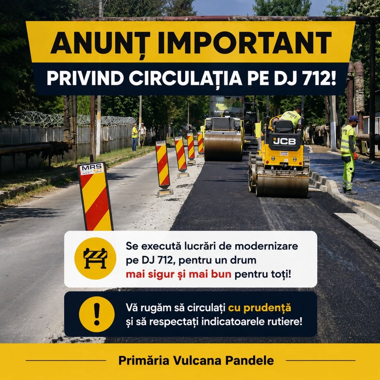 You are currently viewing Lucrări pe DJ 712. Șoferii sunt sfătuiți să folosească rute ocolitoare