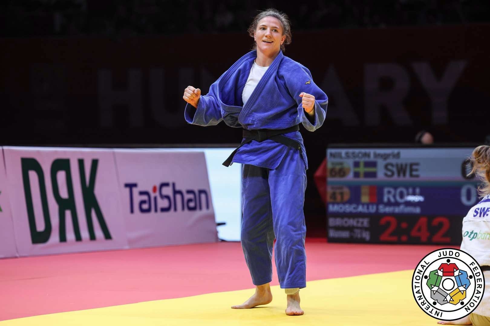 You are currently viewing Judoka Serafima Moscalu, bronz la Budapesta! Un nou pas spre Los Angeles 2028