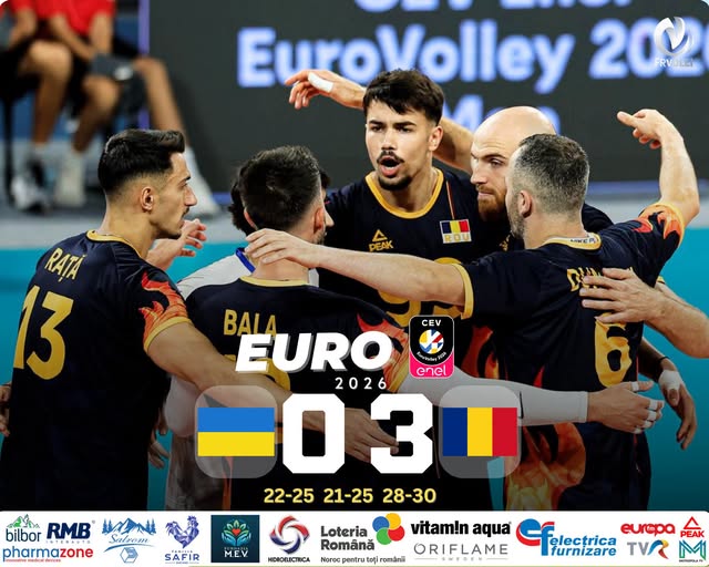 You are currently viewing România, fără frică la Euro Voley 2026! Calificare în sferturi după o victorie zdrobitoare cu Ucraina