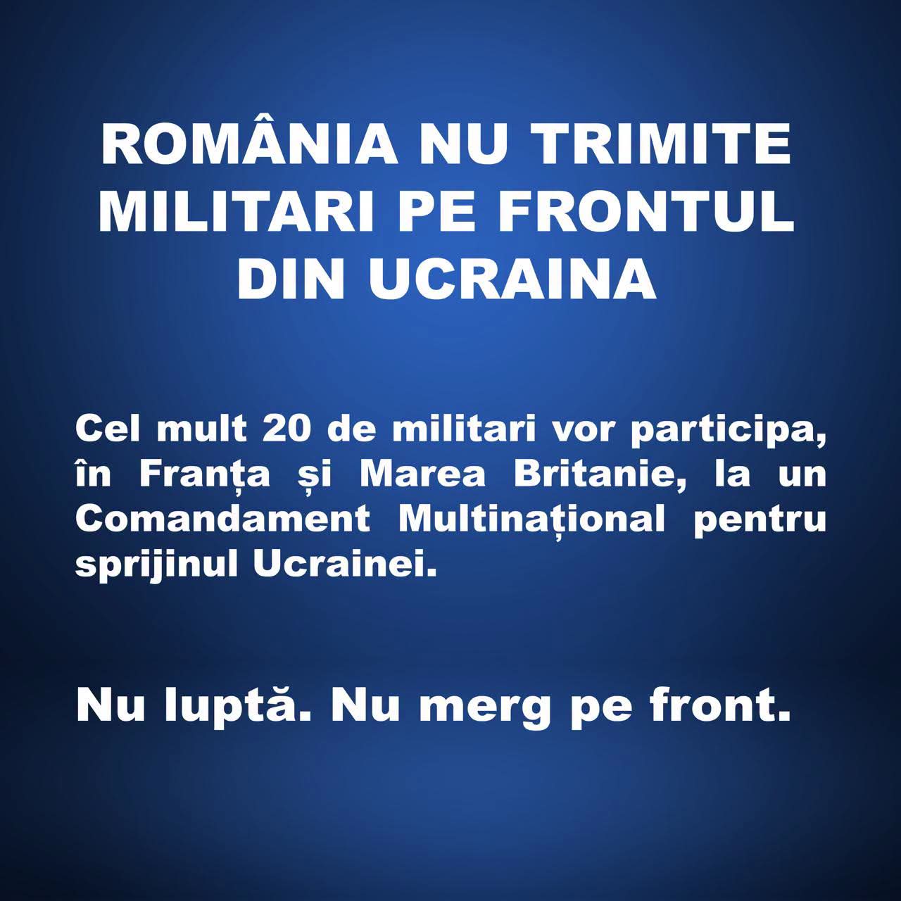 You are currently viewing MAPN reacționează la un fake-news: România nu trimite militari pe frontul din Ucraina