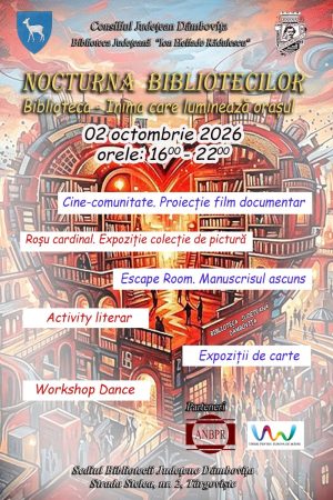 Read more about the article Invitație la cultură! „Nocturna bibliotecilor: Biblioteca – inima care luminează orașul”