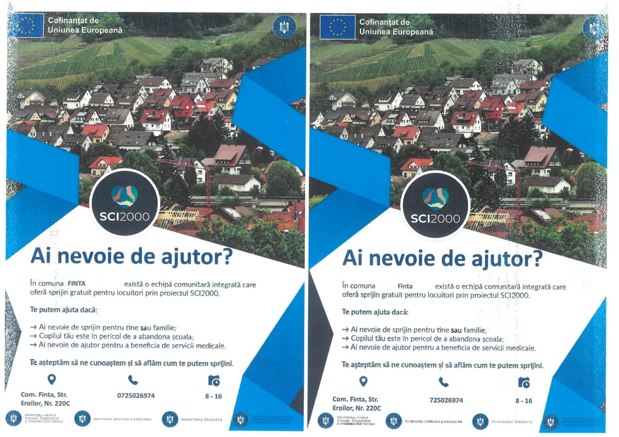 You are currently viewing Persoanele vulnerabile din Finta vor primi sprijin social, medical și educațional printr-o echipă comunitară integrată