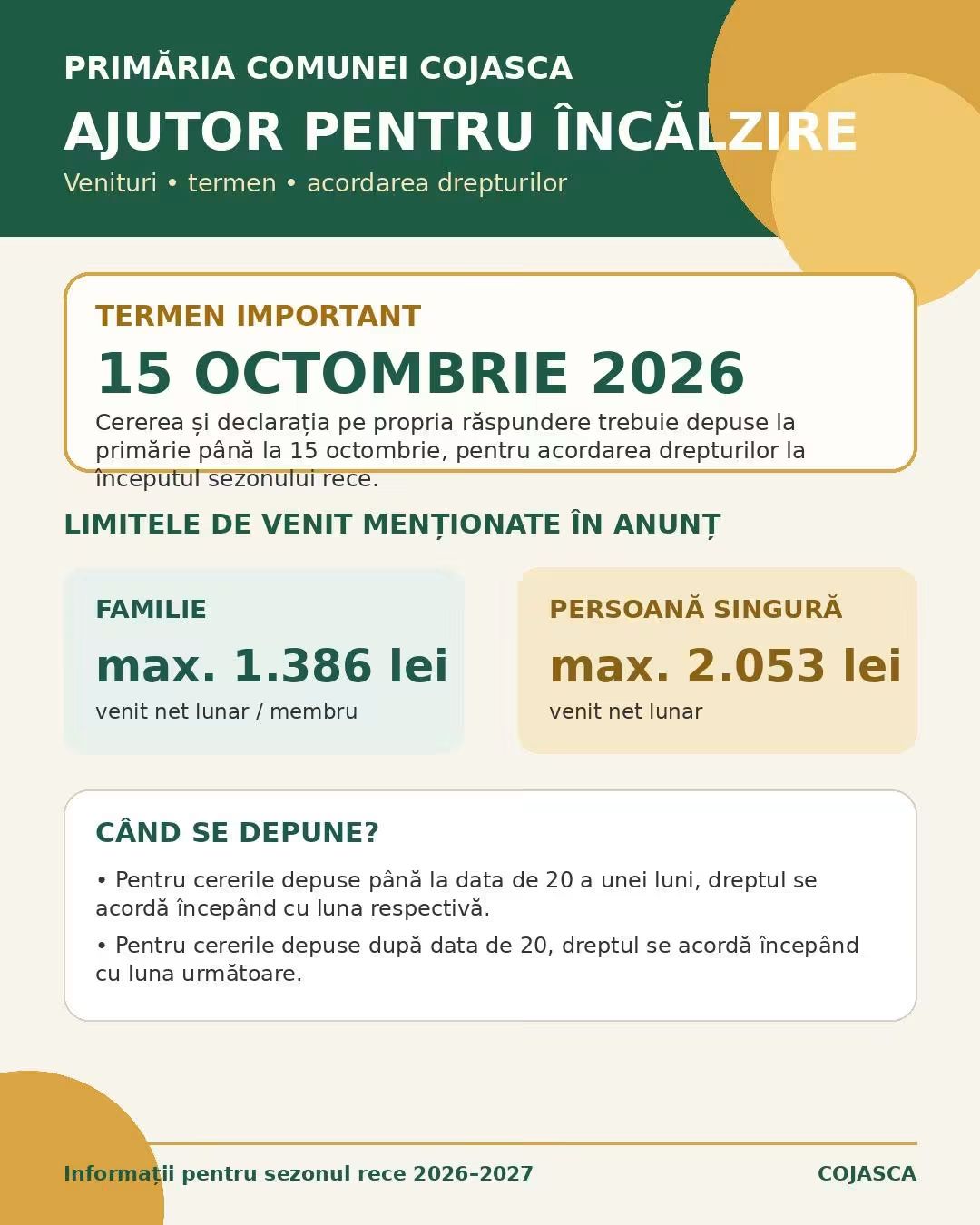 You are currently viewing Ajutor pentru încălzire la Cojasca. Cine poate beneficia și ce documente sunt necesare pentru sezonul rece