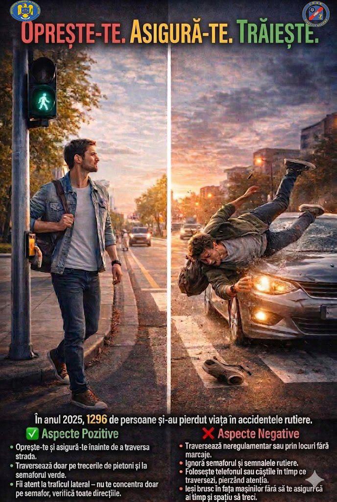 You are currently viewing A ÎNCEPUT ACȚIUNEA „ROADPOL SAFETY DAYS”, ÎN VEDEREA PREVENIRII ACCIDENTELOR RUTIERE!