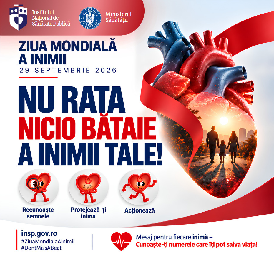 You are currently viewing DSP Dâmbovița avertizează, de Ziua Mondială a Inimii: Unul din doi români moare din cauza bolilor cardiovasculare