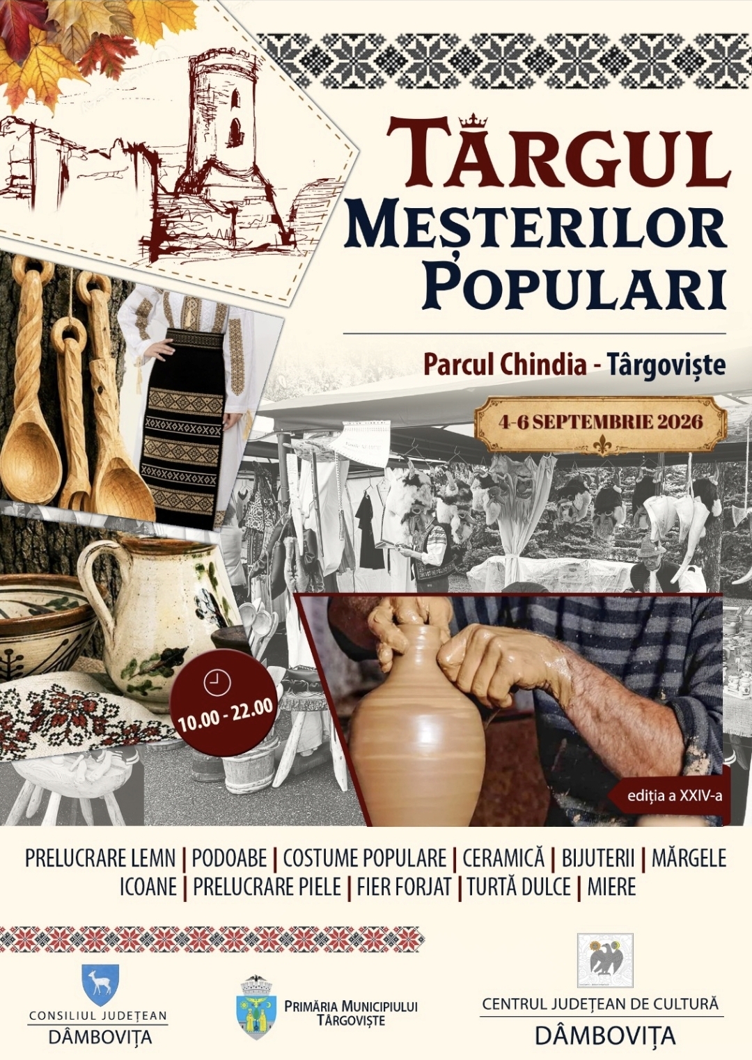 You are currently viewing Târgul Meșterilor Populari se va desfășura în Parcul Chindia din Târgoviște