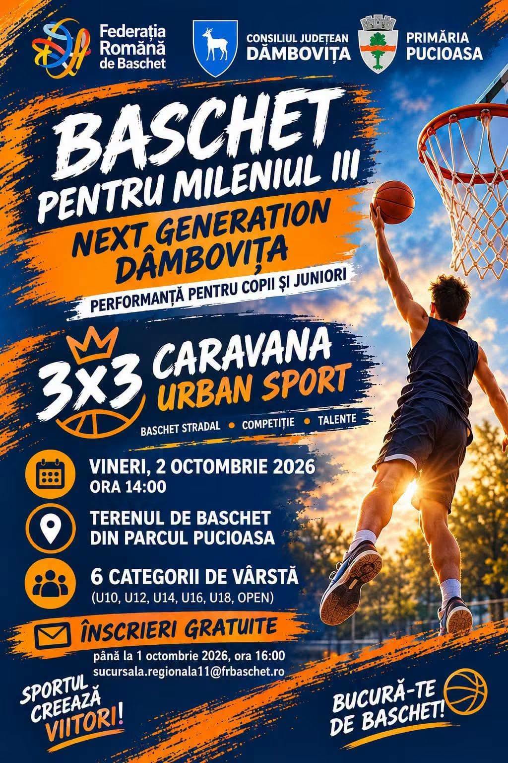 You are currently viewing Caravana de baschet 3×3 pornește din Pucioasa. Copiii și juniorii din Dâmbovița sunt invitați pe teren