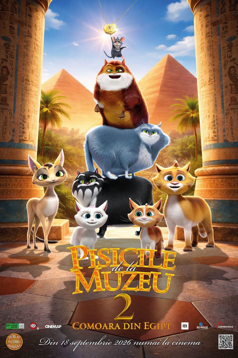 You are currently viewing „Pisicile de la muzeu” pleacă în căutarea unei comori în Egipt. Noua aventură animată ajunge la Târgoviște
