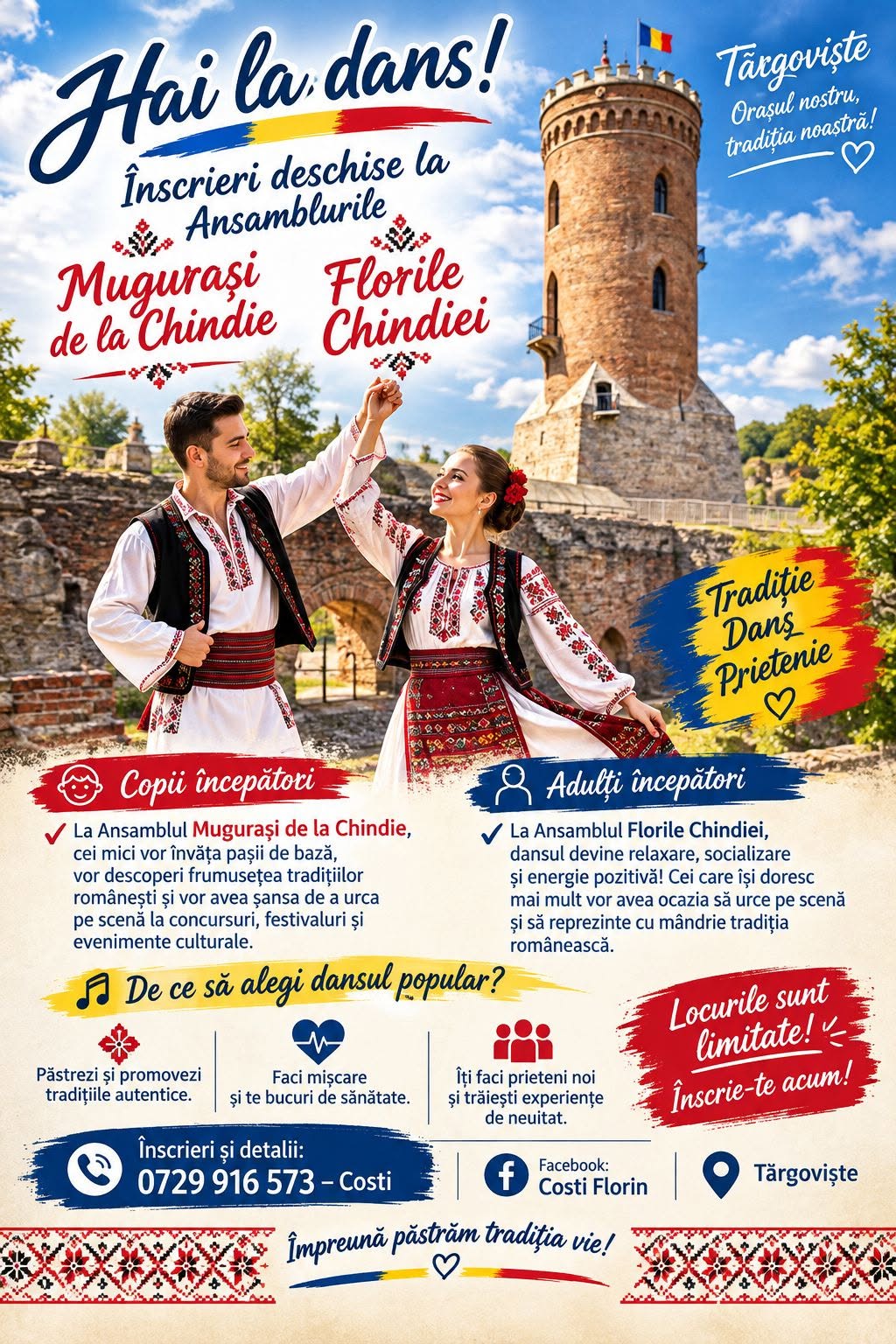 You are currently viewing Dans popular de la zero, pentru copii și adulți. Grupe noi se formează la Târgoviște