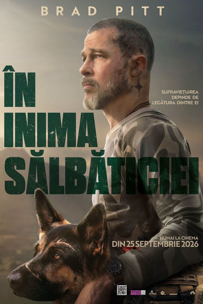 You are currently viewing Brad Pitt și un câine de salvare, într-o luptă pentru supraviețuire. „În inima sălbăticiei”, în premieră la Târgoviște