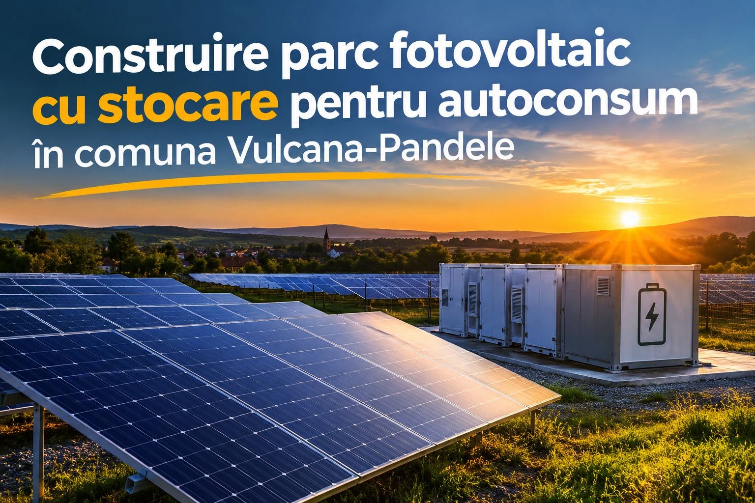 You are currently viewing Parc fotovoltaic cu stocare, pentru consumul instituțiilor publice din Vulcana-Pandele. Proiect de peste 1,4 milioane de lei, depus pentru finanțare