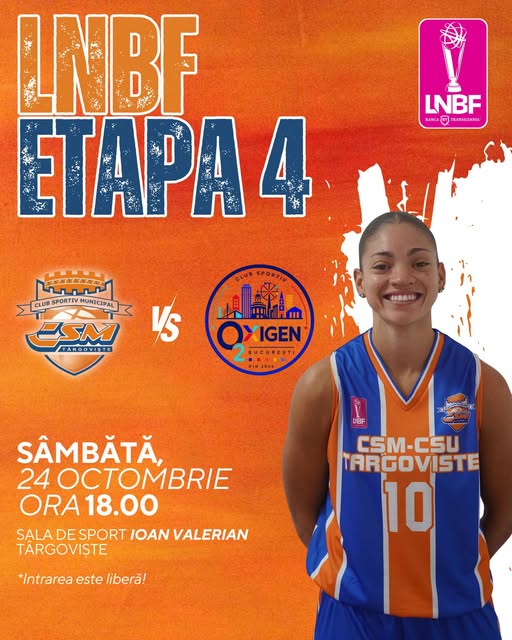 You are currently viewing CSM-CSU Târgoviște atacă o nouă victorie în LNBF! Sâmbătă după-amiază, întâlnire cu CS Oxigen București, o echipă nouă aflată pe scena primei ligi