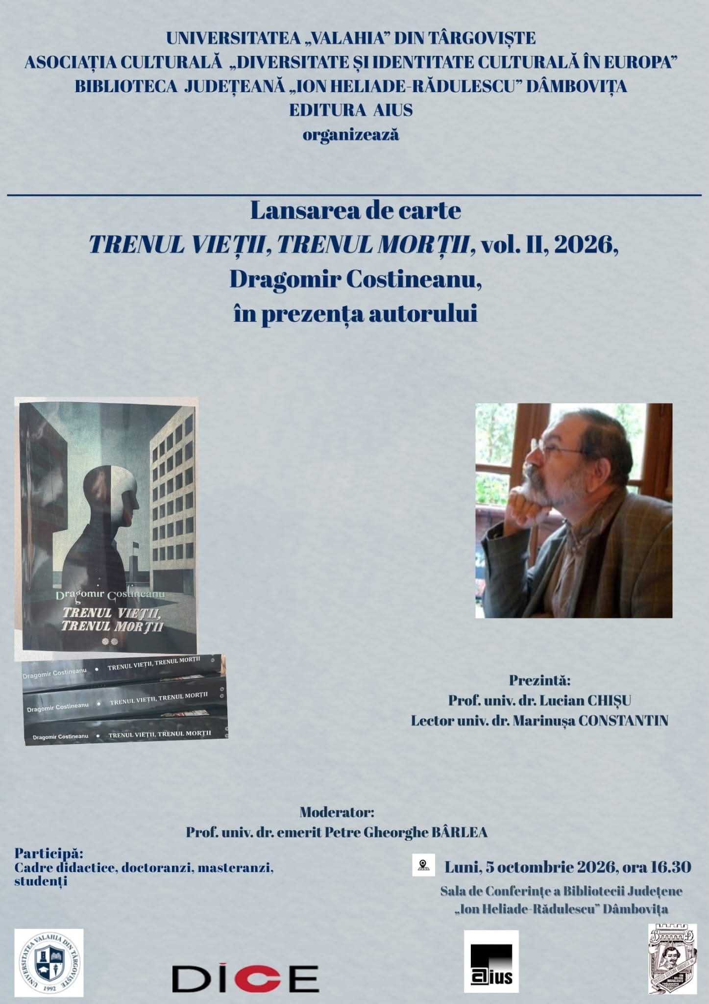 You are currently viewing Lansare de carte la Biblioteca Județeană „I. H. Rădulescu”