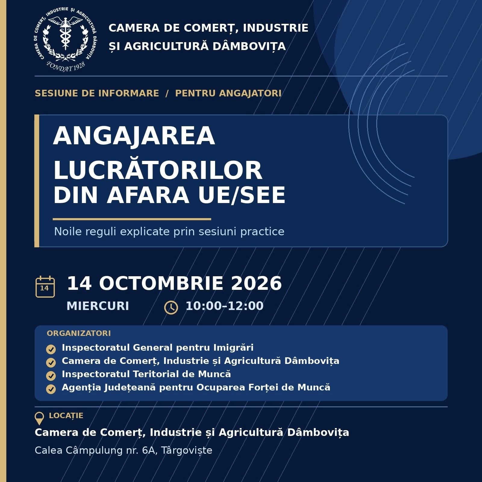 You are currently viewing Angajarea lucrătorilor din afara UE, explicată angajatorilor din Dâmbovița. Întâlnire cu instituțiile care aplică legislația